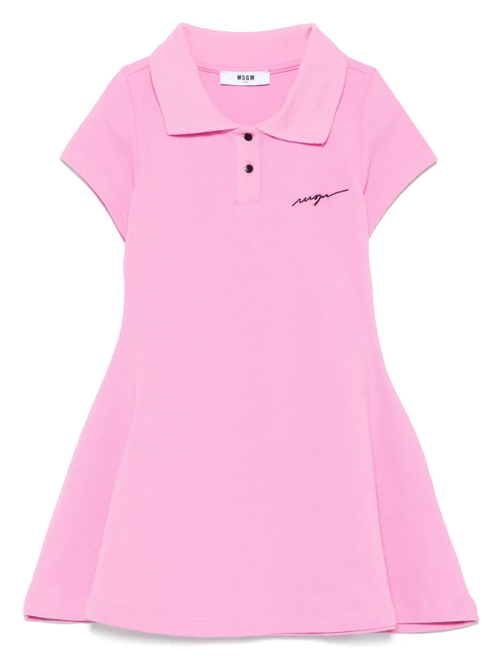 MSGM Kids vestido corto con cuello polo | rosado | Image 1