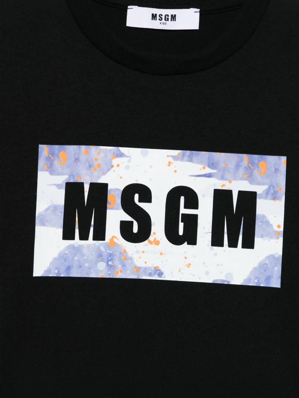 MSGM Kids T-shirt met logoprint Zwart