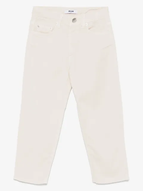 MSGM Kids logo-embroidered jeans