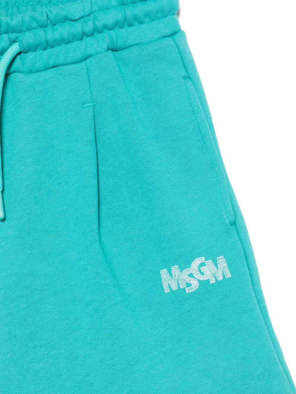 MSGM Kids Shorts met logoprint Blauw