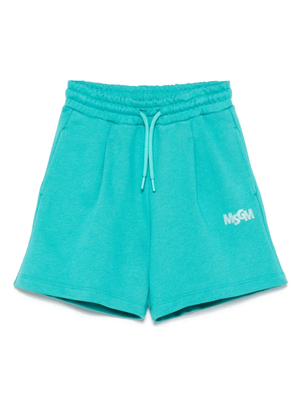 MSGM Kids Shorts met logoprint Blauw