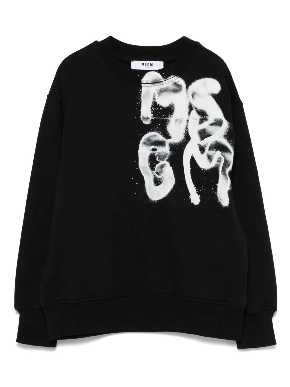 MSGM Kids sudadera con logo estampado | negro | Image 1