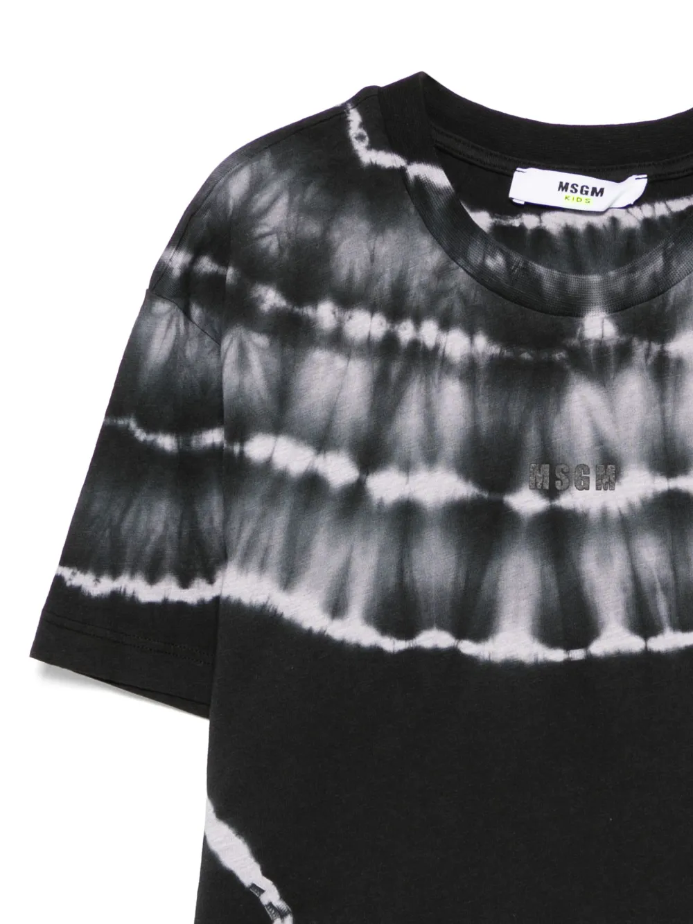 MSGM Kids T-shirt met tie-dye print Zwart