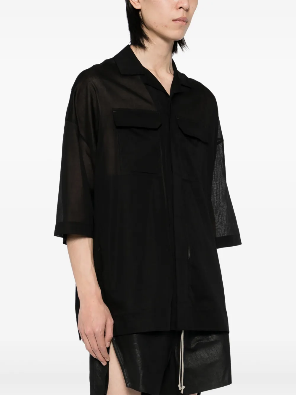 Rick Owens Magnum Tommy overhemd Zwart