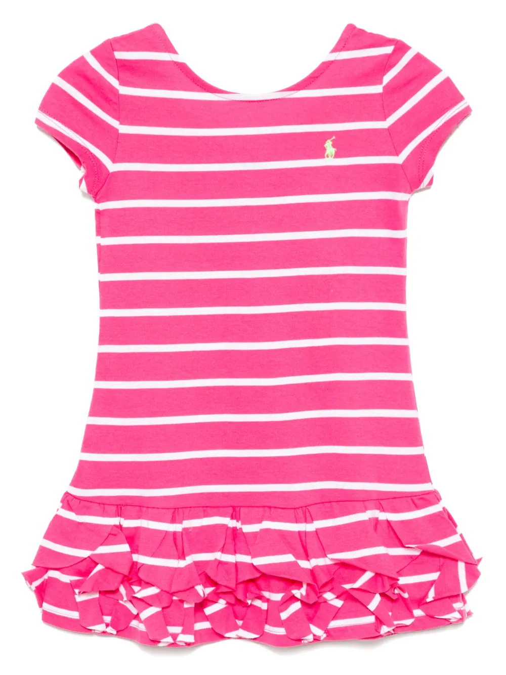 POLO RALPH LAUREN KIDS Jurk met geborduurd logo Roze