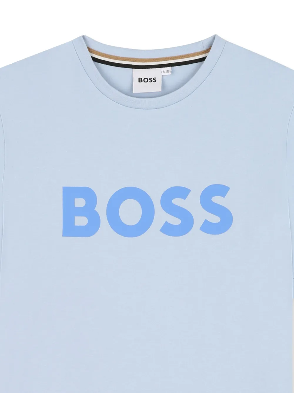 BOSS Kidswear T-shirt met logoprint Blauw