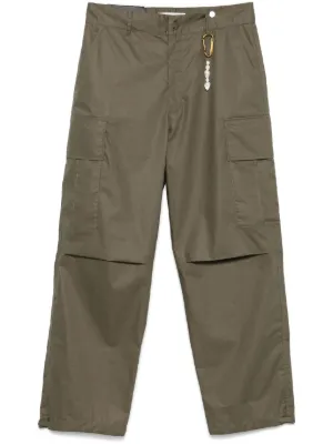 Comme Des Garçons Homme Belted tapered-leg Cargo Trousers | Green