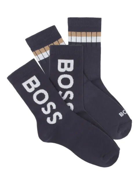 BOSS Kidswear logo-motif socks (pack of two)