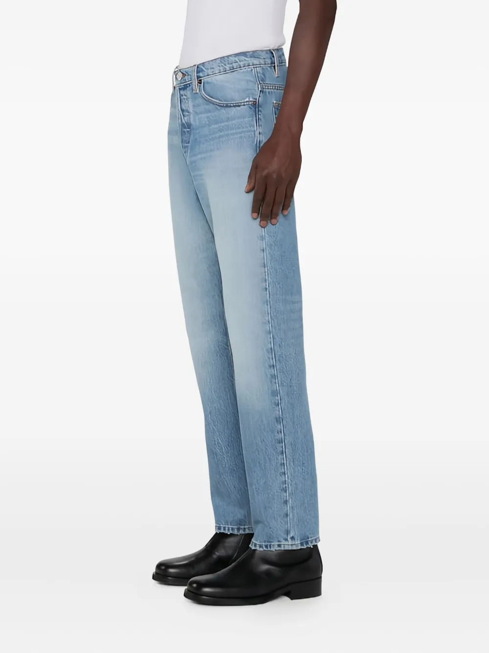 FRAME Jeans met knoop- en ritssluiting Blauw