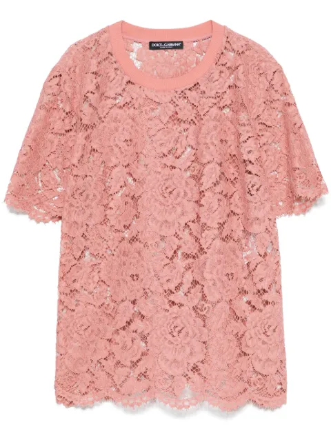 Dolce & Gabbana corded-lace T-shirt