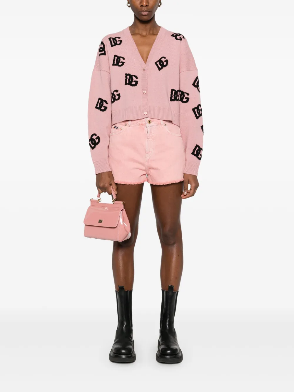 Dolce & Gabbana frayed shorts - Roze