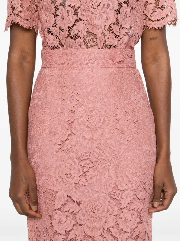 【関税＆送料込み】Dolce & Gabbana Lace Midi Skirt Lace midi skirt in Black for Women | Dolce&Gabbana® US