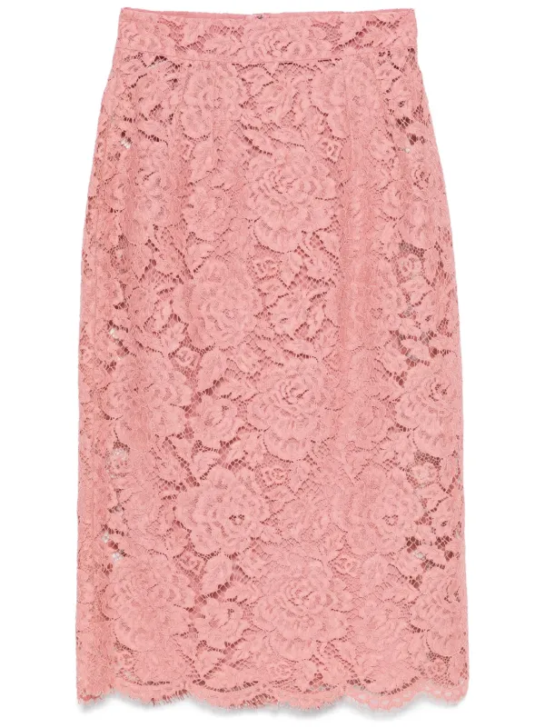 【関税＆送料込み】Dolce & Gabbana Lace Midi Skirt Lace midi skirt in Black for Women | Dolce&Gabbana® US