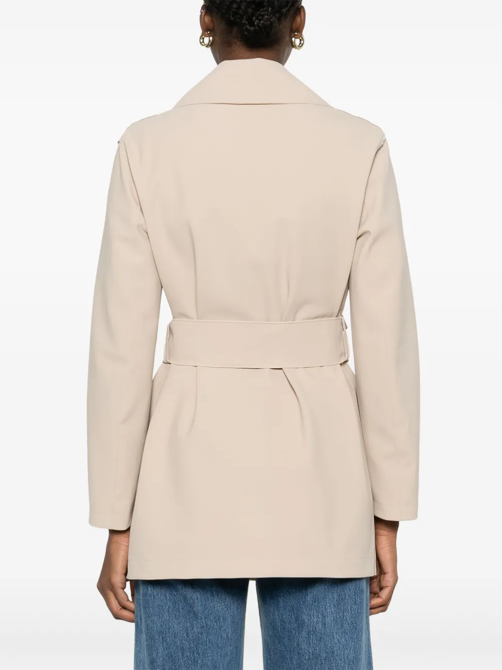 Harris Wharf London Jas met ceintuur Beige