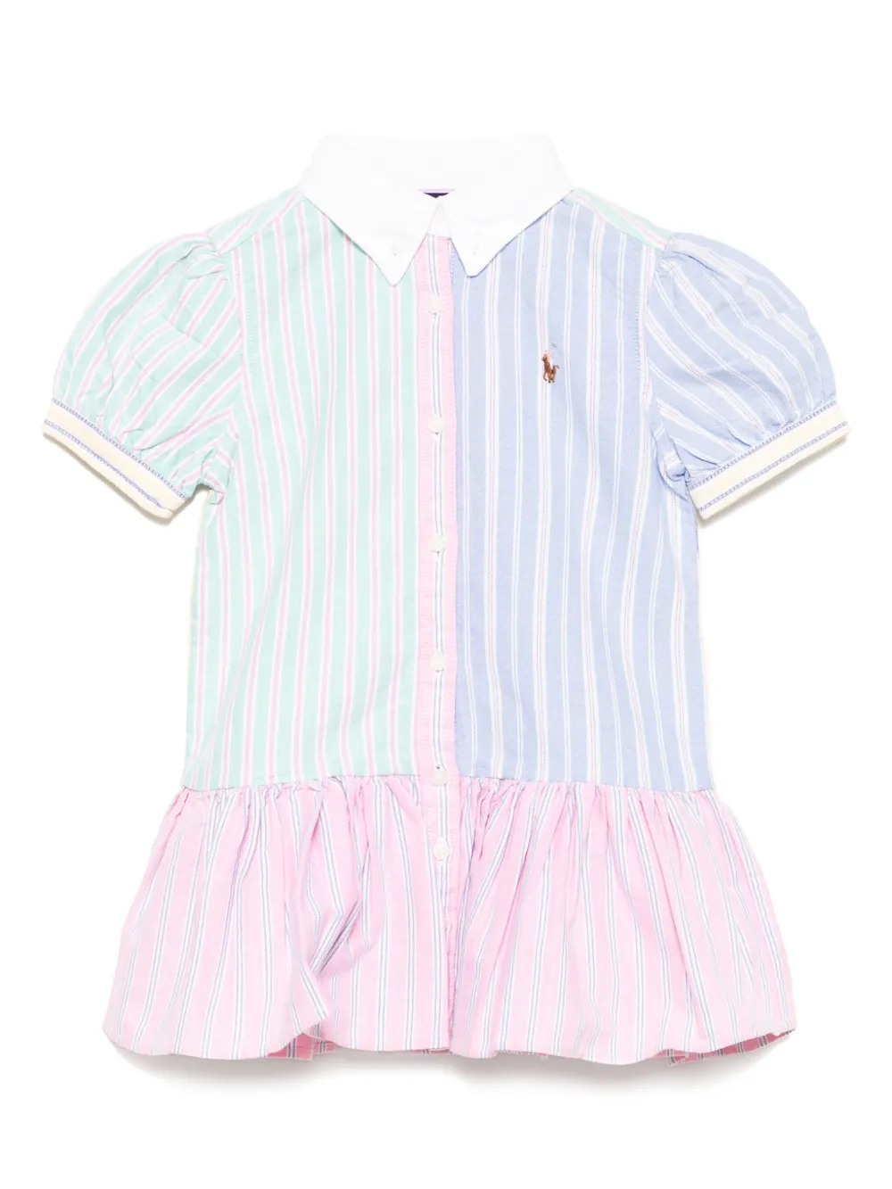 POLO RALPH LAUREN KIDS Blousejurk met geborduurd logo Roze
