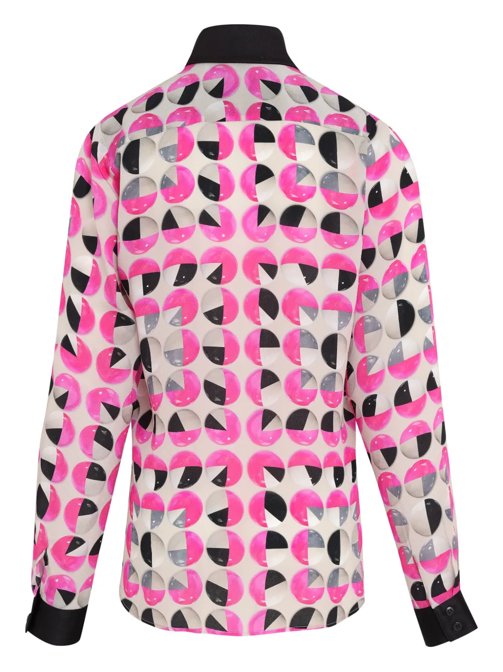 Gloria Coelho Zijden blouse met print - Roze