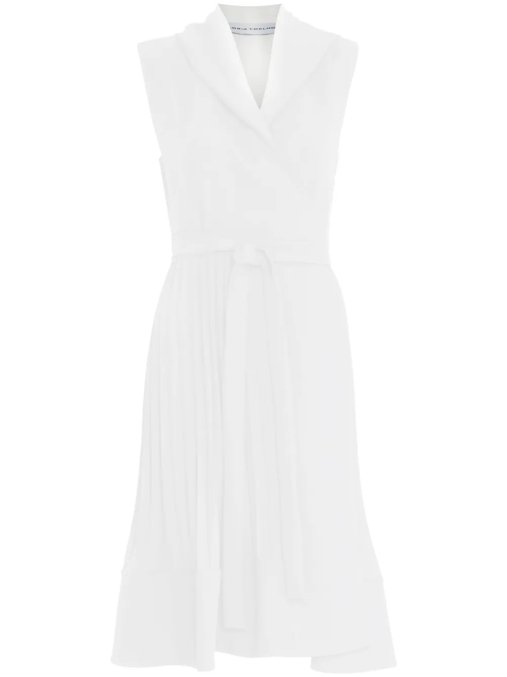 wrap plissé mini dress
