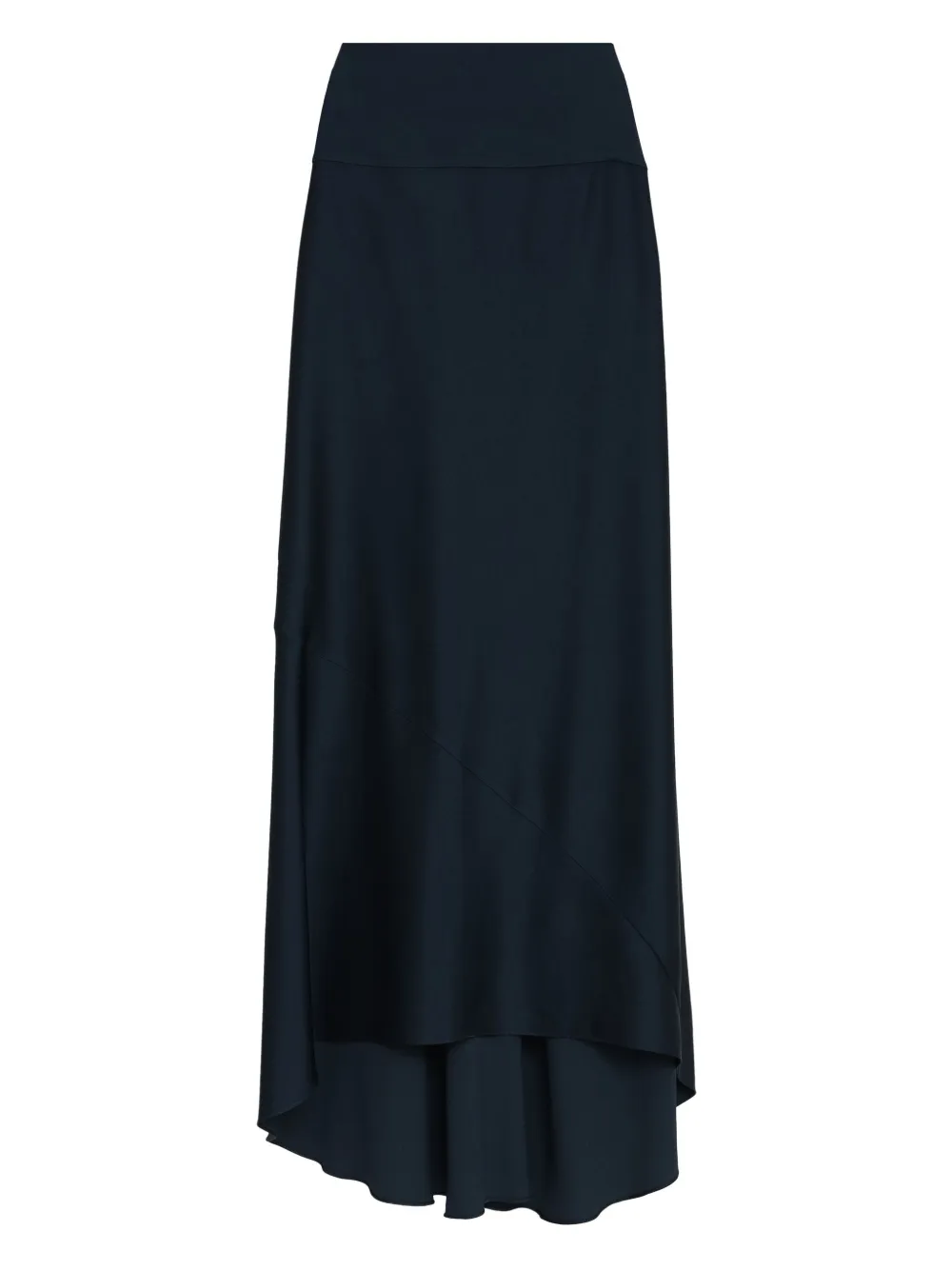 Gloria Coelho Maxi-rok met waterval afwerking - Zwart