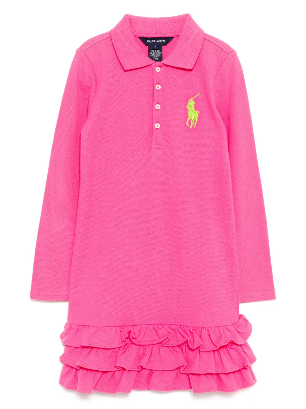 POLO RALPH LAUREN KIDS Polojurk met geborduurd logo Roze