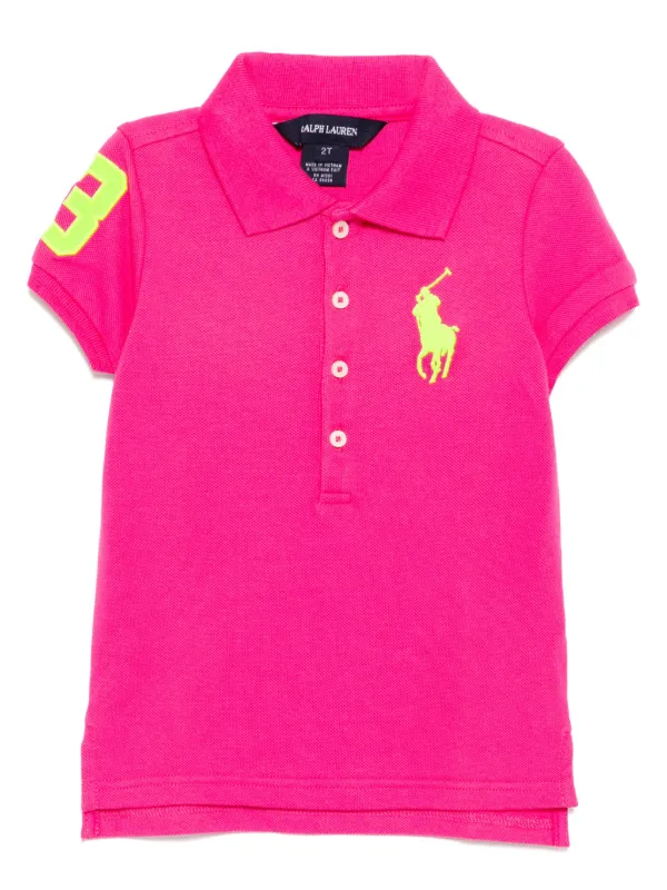 POLO RALPH LAUREN KIDS Camisa Polo Com Logo Bordado | Rosa