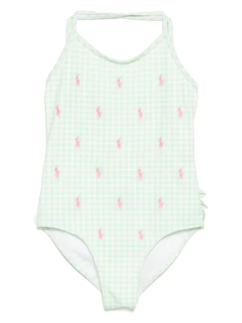 POLO RALPH LAUREN KIDS traje de baño con logo en relieve