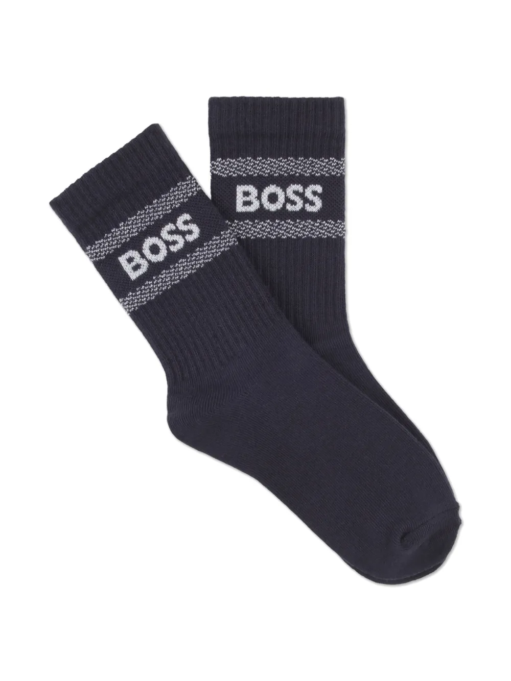 Bosswear Logo-jacquard Socks (pack Of Two) In Blue