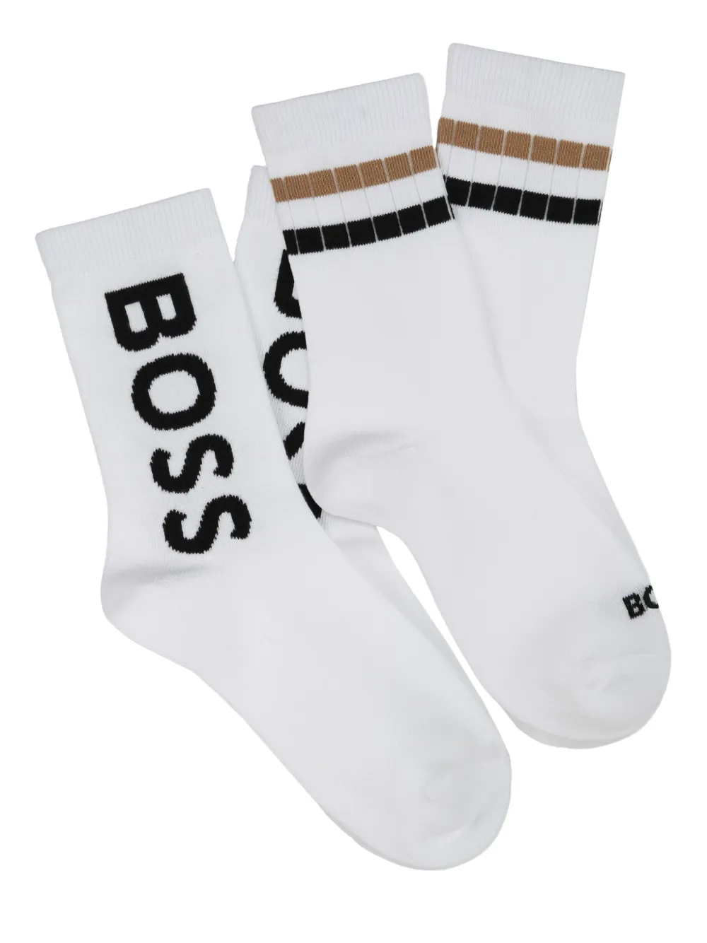 BOSS Kidswear logo-motif socks (pack of two) | White | Image 1