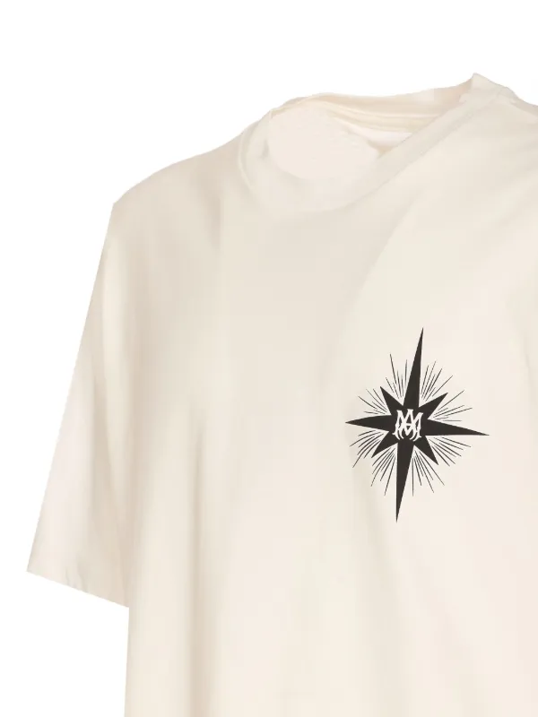 【関税込み】AMIRI ホワイト 'Amiri' Starburst Tシャツ AMIRI Starburst t-shirt | Neutrals | FARFETCH