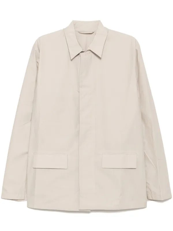 Rier Cotton Shirt Jacket in Grey