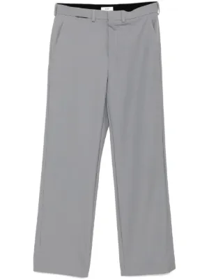 RIER リア 25SS Trousers popeline wool inox Rier Waxed Poplin Trousers | Grey | FARFETCH