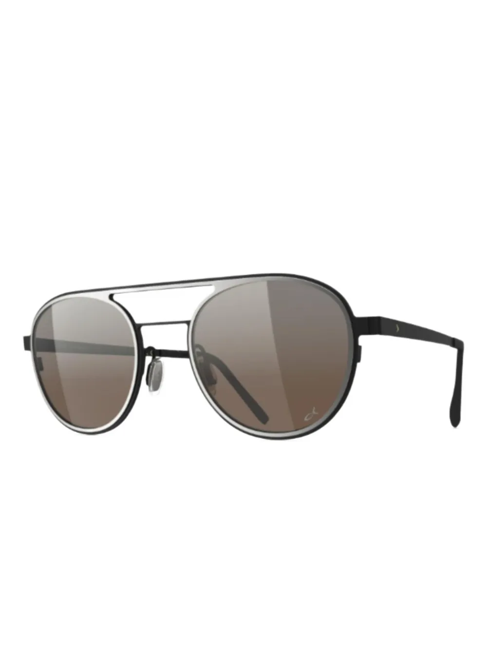 Blackfin Pebble Beach zonnebril met rond montuur - Zwart