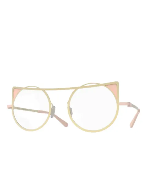 Gamine Brille mit geometrischem Gestell