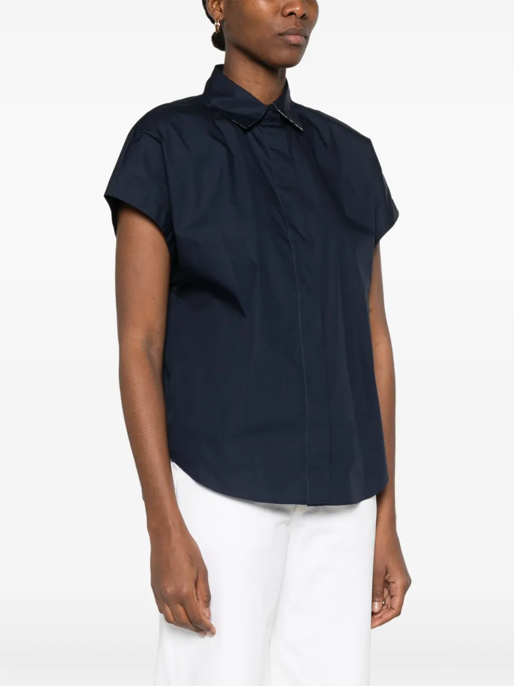 Herno Katoenen blouse Blauw