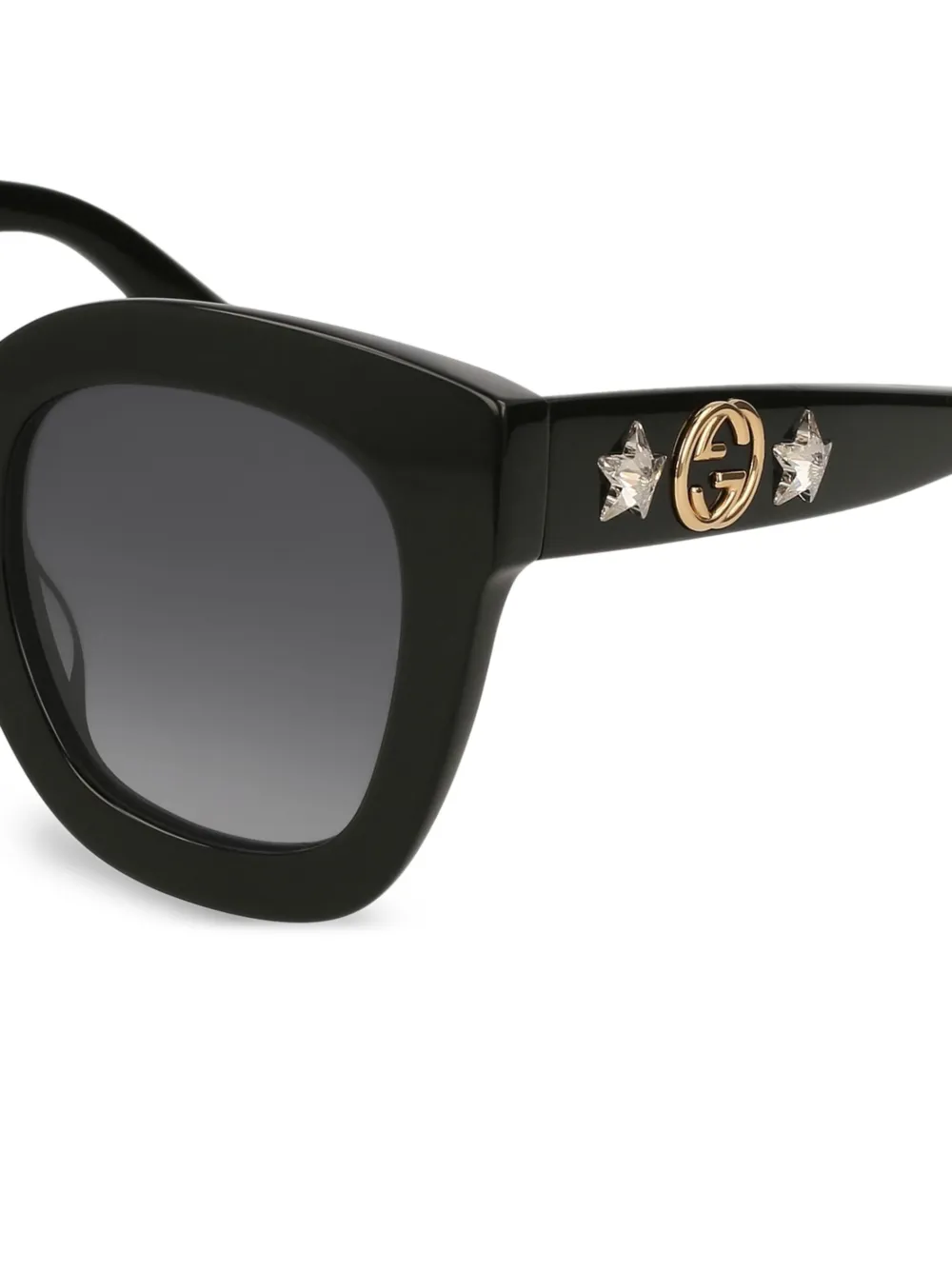 Gucci Eyewear Zonnebril met vierkant montuur - Zwart