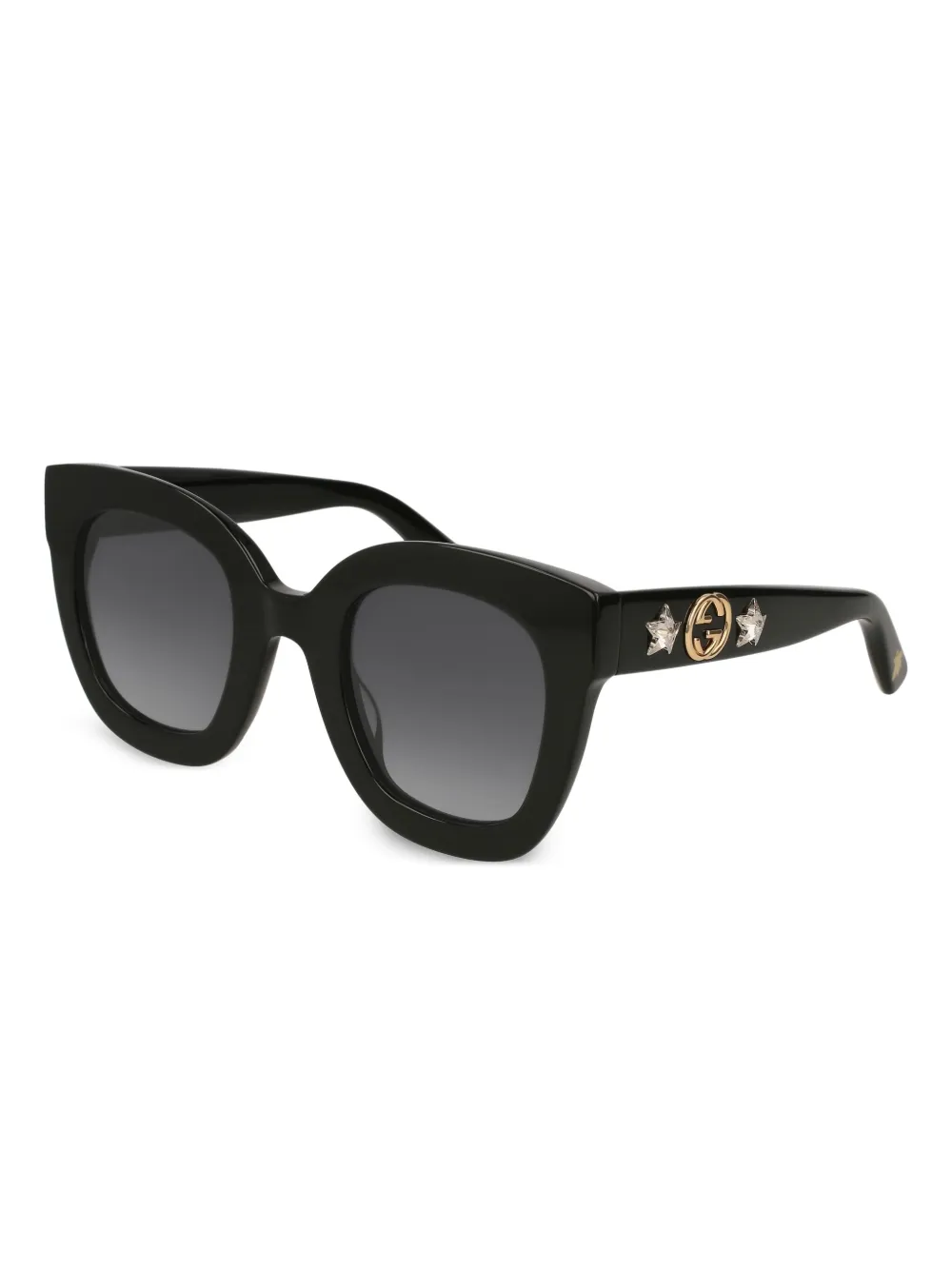 Gucci Eyewear Zonnebril met vierkant montuur Zwart