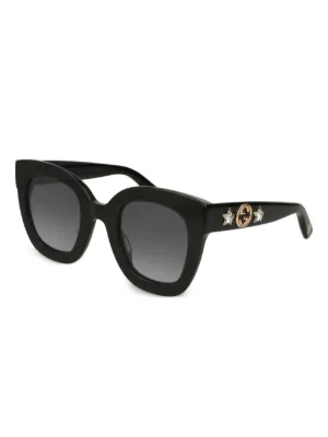 Gucci Eyewear キャットアイ サングラス | ブラック | FARFETCH JP
