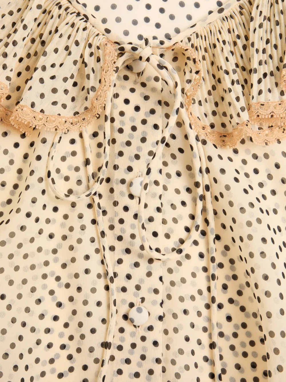Valentino Garavani Georgette blouse met Plusdepois-print Beige