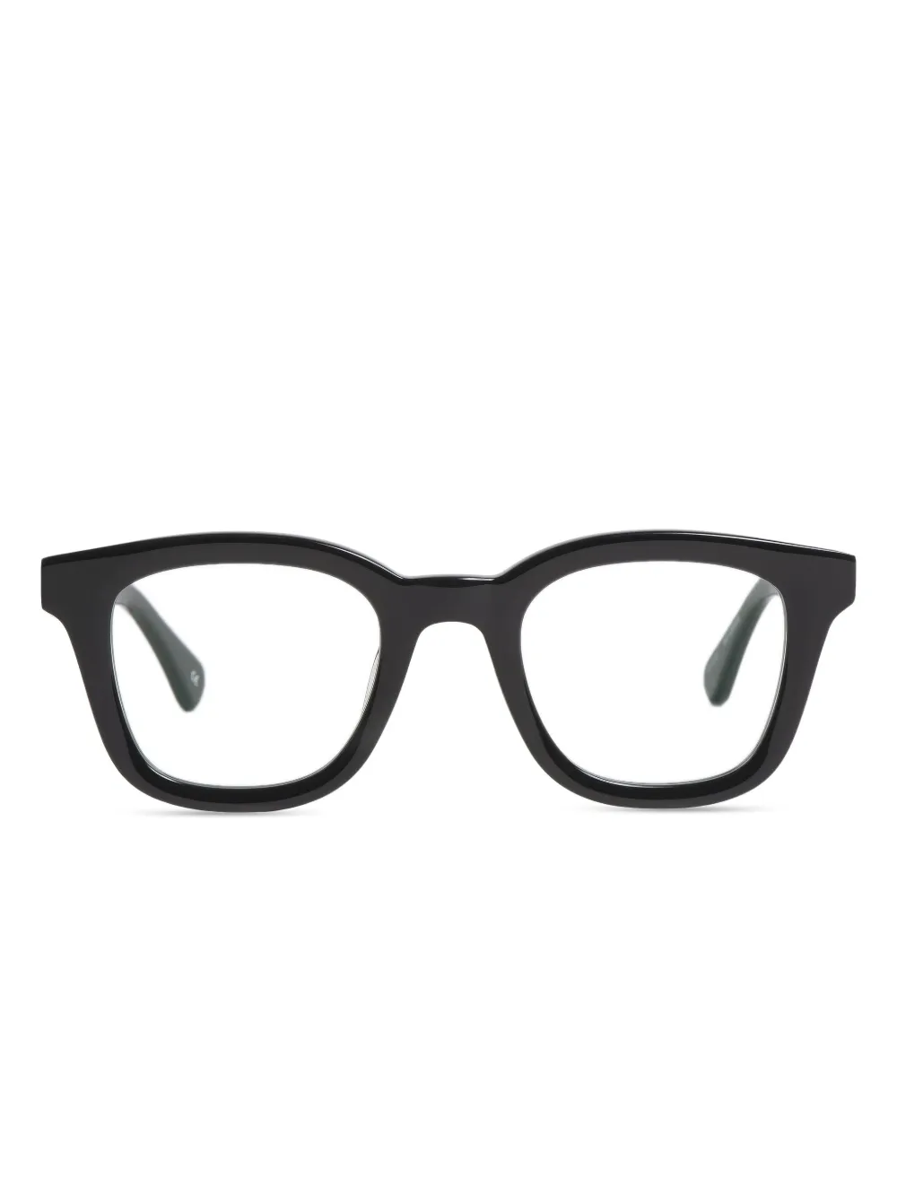 Peter & May Walk square-frame acetate glasses | Black | Image 1