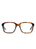 Peter & May Walk rectangle-frame acetate glasses - Brown