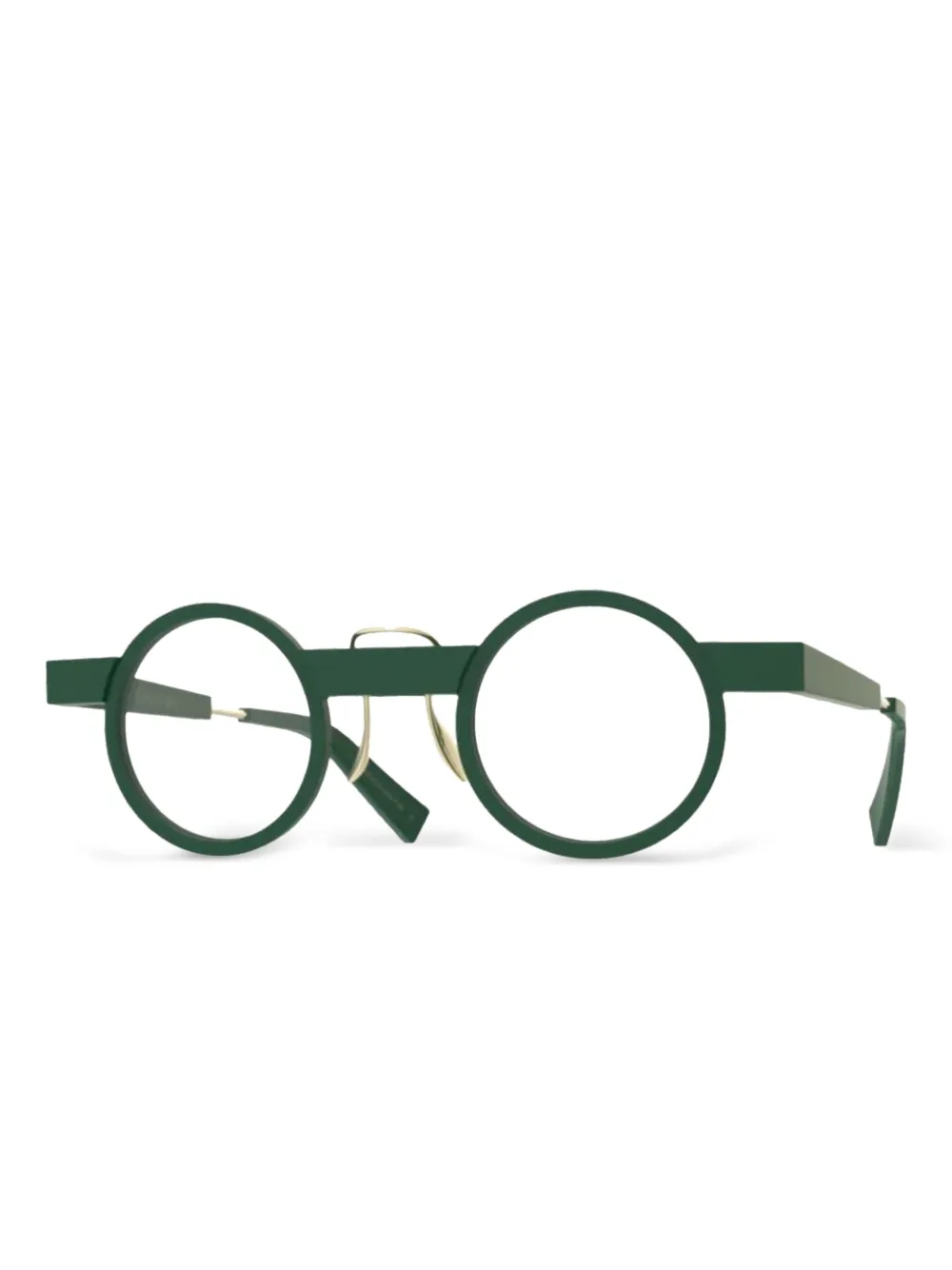 Gamine Fushimi round-frame glasses | Green | Image 1
