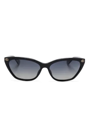 Gucci ブラック キャットアイ サングラス Gucci Eyewear キャットアイ サングラス | ブラック | FARFETCH JP