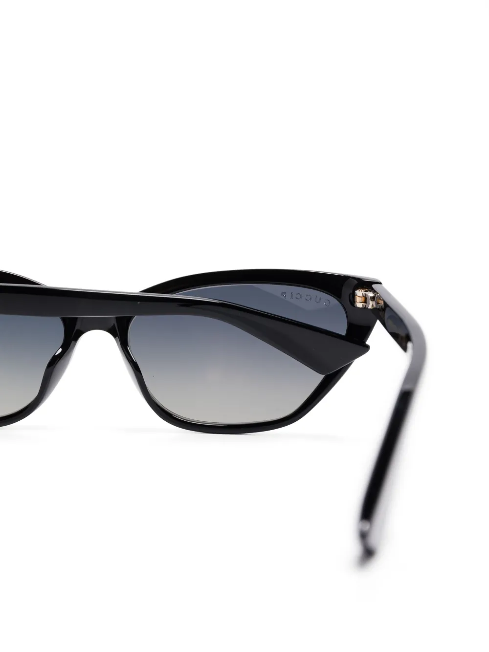 Gucci Eyewear Zonnebril met cat-eye montuur Zwart