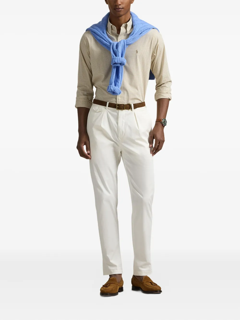 Polo Ralph Lauren Overhemd met gingham ruit Beige