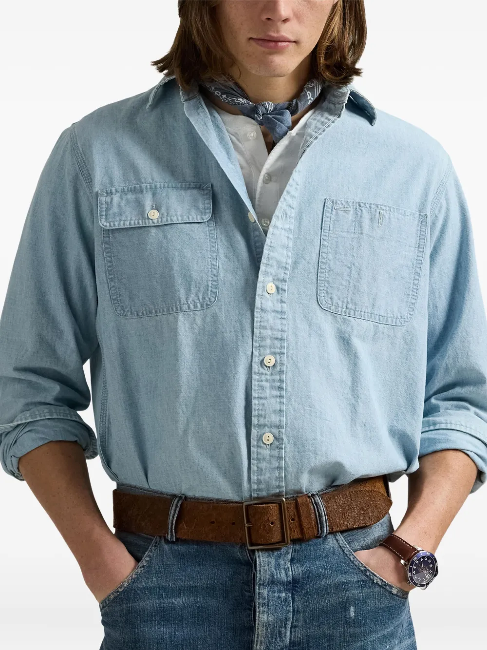 Polo Ralph Lauren Chambray overhemd Blauw