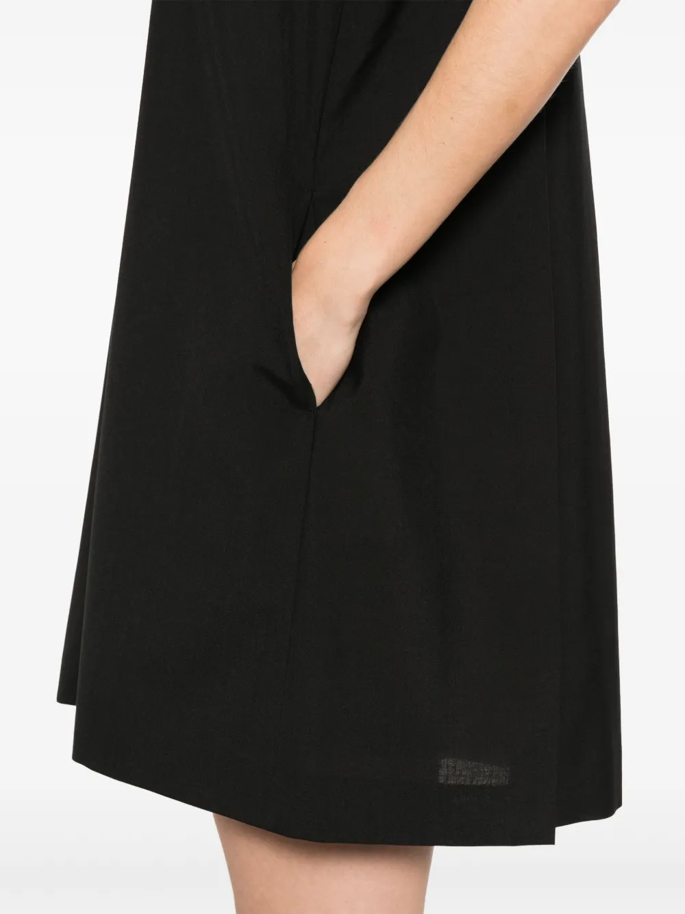 sacai Mouwloze mini-jurk Zwart