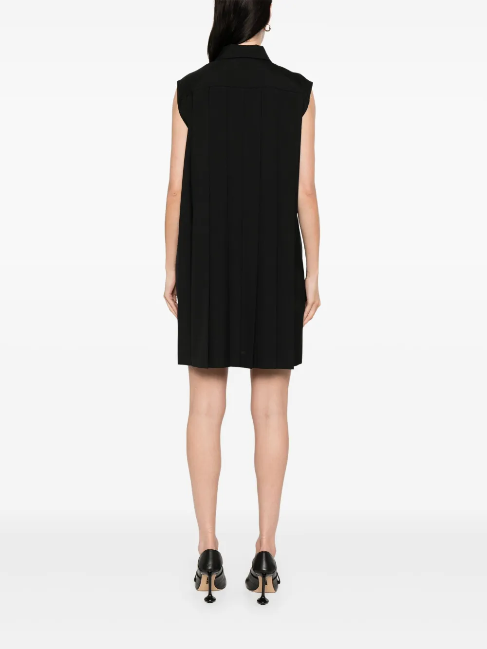 sacai Mouwloze mini-jurk Zwart