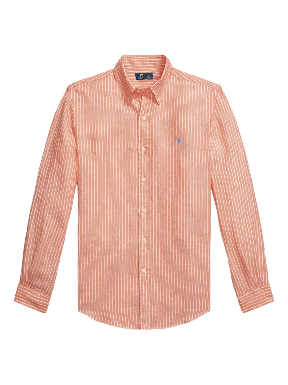 Polo Ralph Lauren Gestreept linnen overhemd Oranje