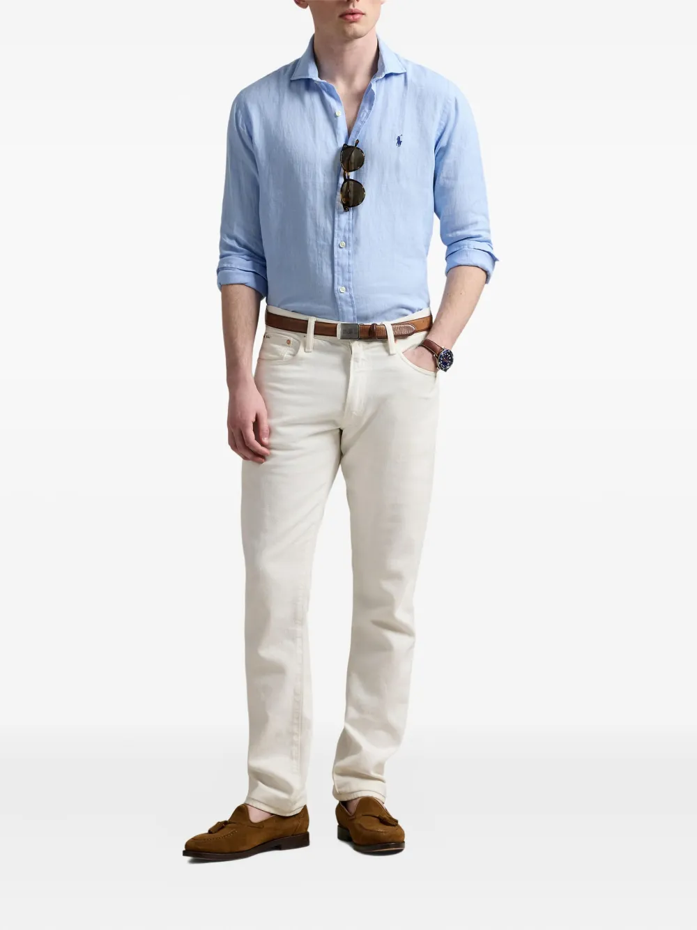 Polo Ralph Lauren Linnen overhemd - Blauw