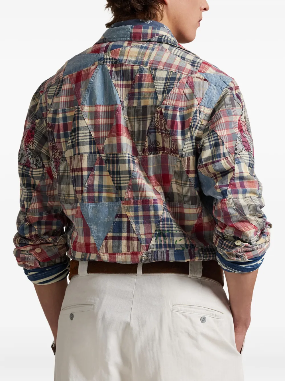 Polo Ralph Lauren Overhemd met patchwork Beige