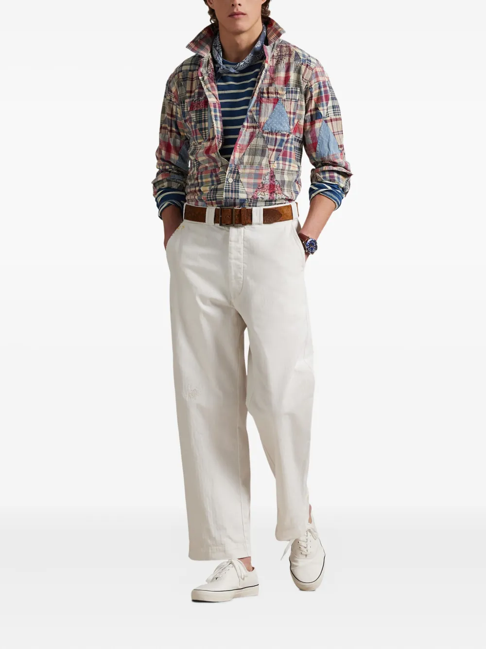 Polo Ralph Lauren patchwork-design shirt | Image 2